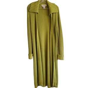 Richard Long Green Cardigan Long Sleeves Green Color Sz, Small